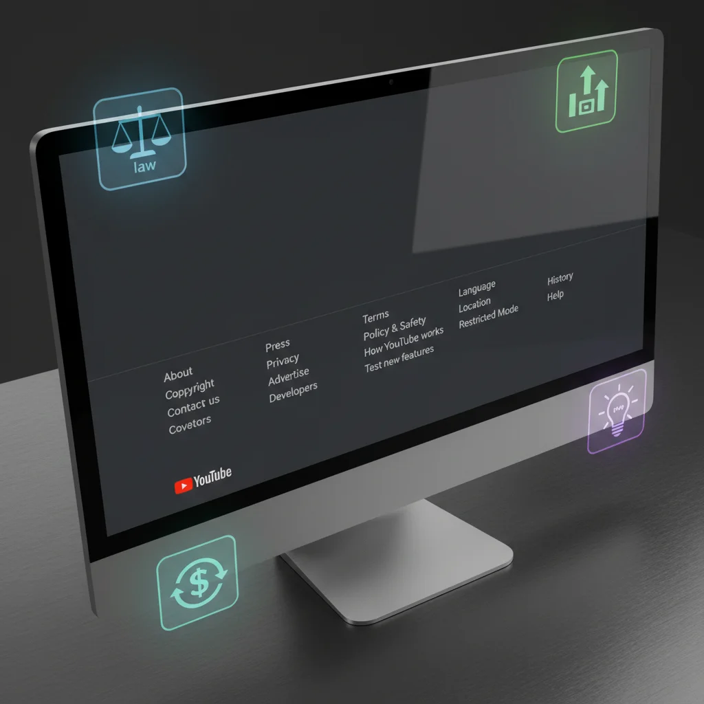 Decoding YouTube''s Footer: What Hidden Signals Reveal About Its Legal, Creator,